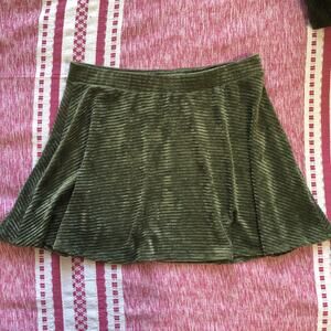 SO Olive Green Mini Circle Skirt 2XL Ribbed Stretch